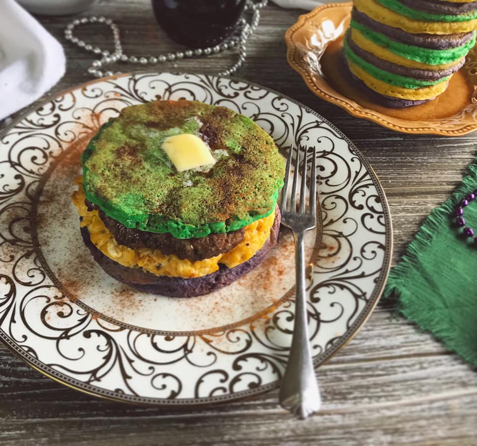 New Orleans Mardi Gras King Cake Pancakes Recipe by Ash's In The Kitchen